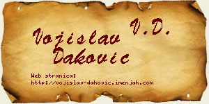 Vojislav Daković vizit kartica